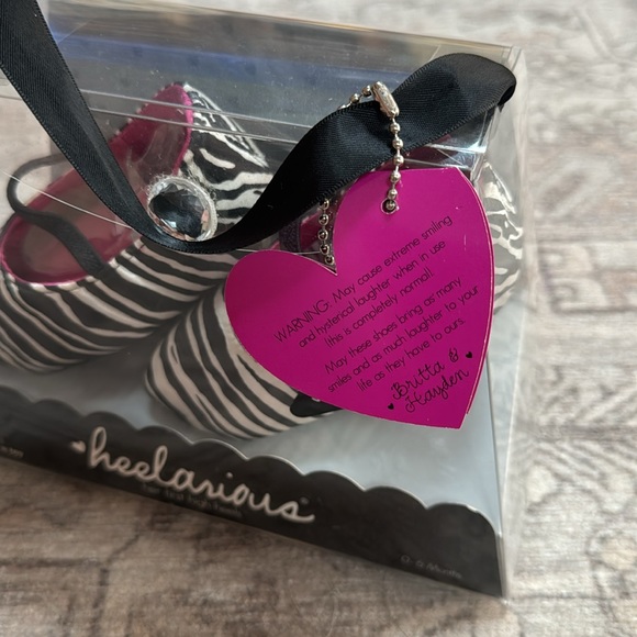 New - “Heelarious, Her First High Heels” Zebra print Kayla - Baby 0-6 Months - Picture 11 of 16